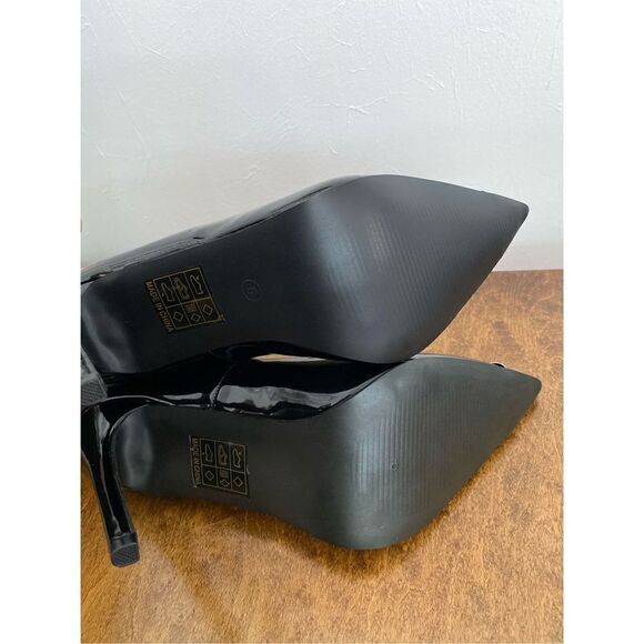 Pretty Little Thing Patent Leather High Heels Pump Shoe Sz 6 - Picture 5 of 5